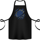 Torn EU Flag European Union Flag Football Cotton Apron 100% Organic Black