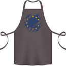 Torn EU Flag European Union Flag Football Cotton Apron 100% Organic Dark Grey