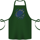 Torn EU Flag European Union Flag Football Cotton Apron 100% Organic Forest Green