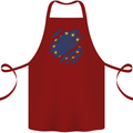 Torn EU Flag European Union Flag Football Cotton Apron 100% Organic Maroon