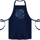 Torn EU Flag European Union Flag Football Cotton Apron 100% Organic Navy Blue