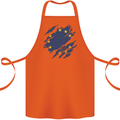 Torn EU Flag European Union Flag Football Cotton Apron 100% Organic Orange