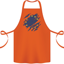 Torn EU Flag European Union Flag Football Cotton Apron 100% Organic Orange