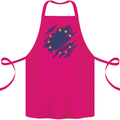 Torn EU Flag European Union Flag Football Cotton Apron 100% Organic Pink