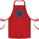 Torn EU Flag European Union Flag Football Cotton Apron 100% Organic Red