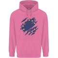 Torn EU Flag European Union Flag Football Mens 80% Cotton Hoodie Azelea