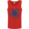 Torn EU Flag European Union Flag Football Mens Vest Tank Top Red