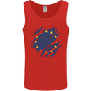 Torn EU Flag European Union Flag Football Mens Vest Tank Top Red