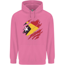Torn East Timor Flag Day Football Childrens Kids Hoodie Azalea