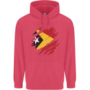Torn East Timor Flag Day Football Childrens Kids Hoodie Heliconia