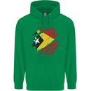 Torn East Timor Flag Day Football Childrens Kids Hoodie Irish Green