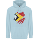 Torn East Timor Flag Day Football Childrens Kids Hoodie Light Blue