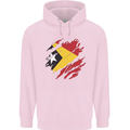 Torn East Timor Flag Day Football Childrens Kids Hoodie Light Pink
