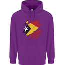 Torn East Timor Flag Day Football Childrens Kids Hoodie Purple