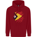 Torn East Timor Flag Day Football Childrens Kids Hoodie Red