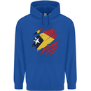 Torn East Timor Flag Day Football Childrens Kids Hoodie Royal Blue
