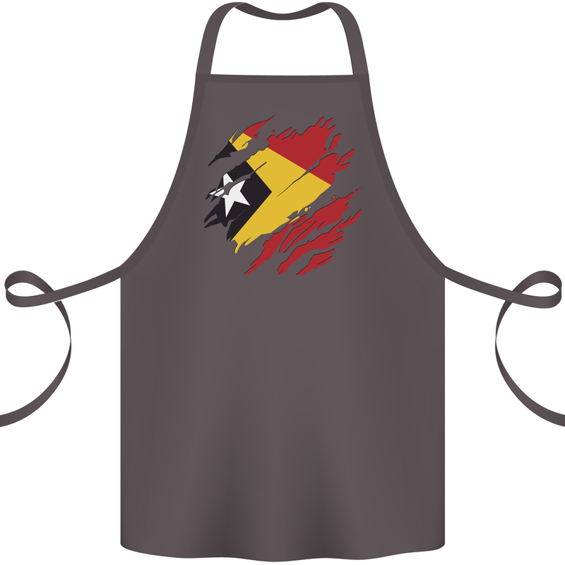 Torn East Timor Flag Day Football Cotton Apron 100% Organic Dark Grey