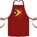 Torn East Timor Flag Day Football Cotton Apron 100% Organic Maroon