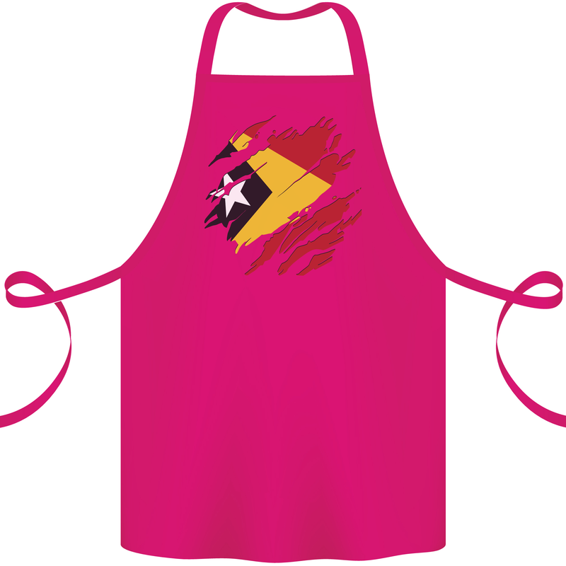 Torn East Timor Flag Day Football Cotton Apron 100% Organic Pink