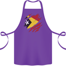 Torn East Timor Flag Day Football Cotton Apron 100% Organic Purple