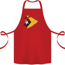 Torn East Timor Flag Day Football Cotton Apron 100% Organic Red