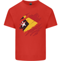 Torn East Timor Flag Day Football Kids T-Shirt Childrens Red