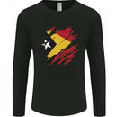 Torn East Timor Flag Day Football Mens Long Sleeve T-Shirt Black