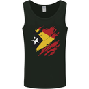 Torn East Timor Flag Day Football Mens Vest Tank Top Black