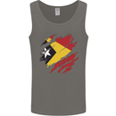 Torn East Timor Flag Day Football Mens Vest Tank Top Charcoal