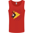 Torn East Timor Flag Day Football Mens Vest Tank Top Red
