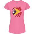 Torn East Timor Flag Day Football Womens Petite Cut T-Shirt Azalea