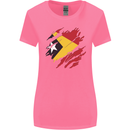 Torn East Timor Flag Day Football Womens Wider Cut T-Shirt Azalea