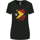Torn East Timor Flag Day Football Womens Wider Cut T-Shirt Black