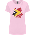 Torn East Timor Flag Day Football Womens Wider Cut T-Shirt Light Pink
