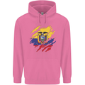Torn Ecuador Flag Ecuadorian Day Football Childrens Kids Hoodie Azalea