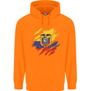 Torn Ecuador Flag Ecuadorian Day Football Childrens Kids Hoodie Orange