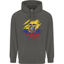 Torn Ecuador Flag Ecuadorian Day Football Childrens Kids Hoodie Storm Grey