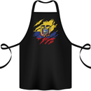 Torn Ecuador Flag Ecuadorian Day Football Cotton Apron 100% Organic Black