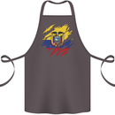 Torn Ecuador Flag Ecuadorian Day Football Cotton Apron 100% Organic Dark Grey