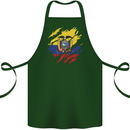 Torn Ecuador Flag Ecuadorian Day Football Cotton Apron 100% Organic Forest Green