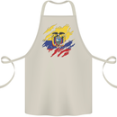 Torn Ecuador Flag Ecuadorian Day Football Cotton Apron 100% Organic Natural