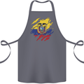 Torn Ecuador Flag Ecuadorian Day Football Cotton Apron 100% Organic Steel