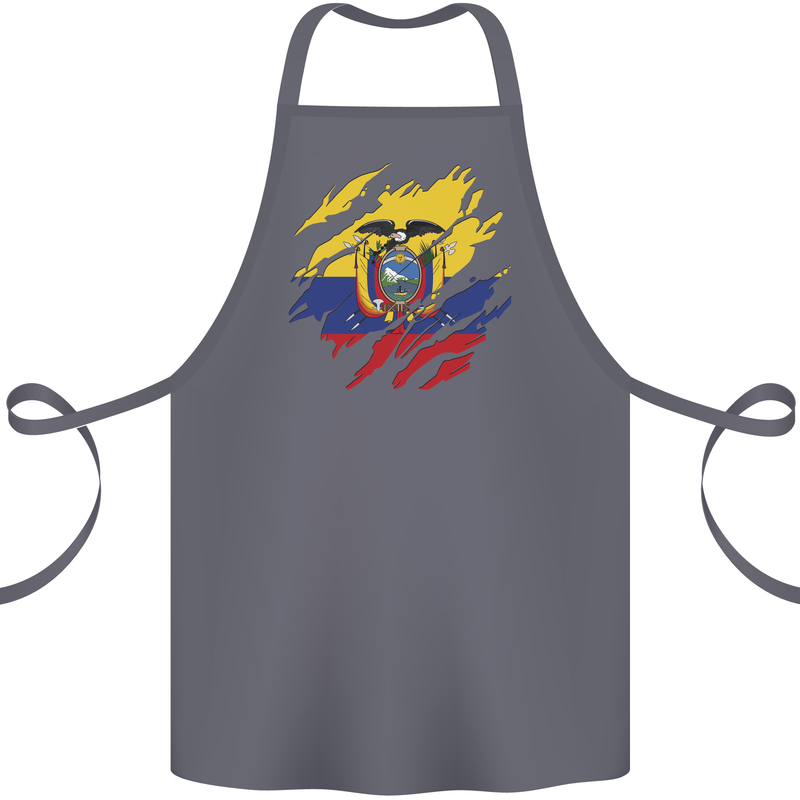 Torn Ecuador Flag Ecuadorian Day Football Cotton Apron 100% Organic Steel