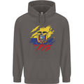 Torn Ecuador Flag Ecuadorian Day Football Mens 80% Cotton Hoodie Charcoal