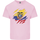 Torn Ecuador Flag Ecuadorian Day Football Mens Cotton T-Shirt Tee Top Light Pink