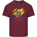 Torn Ecuador Flag Ecuadorian Day Football Mens Cotton T-Shirt Tee Top Maroon