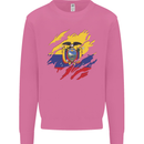 Torn Ecuador Flag Ecuadorian Day Football Mens Sweatshirt Jumper Azalea