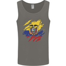 Torn Ecuador Flag Ecuadorian Day Football Mens Vest Tank Top Charcoal