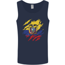 Torn Ecuador Flag Ecuadorian Day Football Mens Vest Tank Top Navy Blue