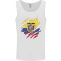 Torn Ecuador Flag Ecuadorian Day Football Mens Vest Tank Top White